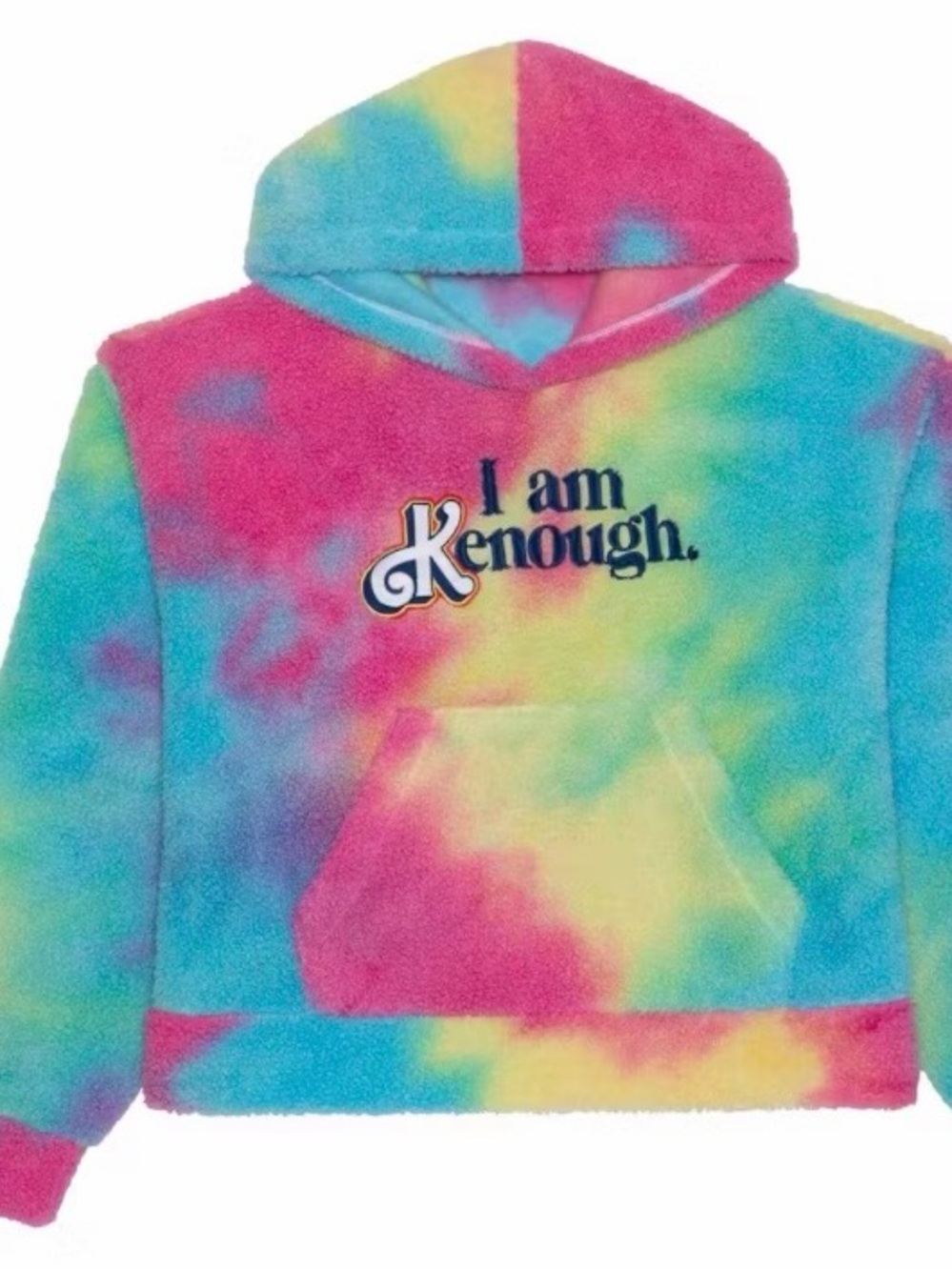 I Am Kenough Tie-Dye Hooded Fleece Pullover